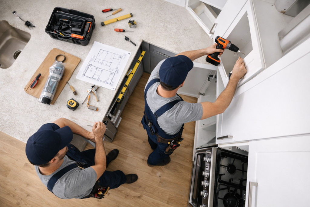kitchen installation in Stockport